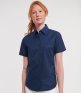 Russell Collection Ladies Short Sleeve Easy Care Oxford Shirt