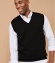 Henbury Lightweight Sleeveless Cotton Acrylic V Neck Sweater